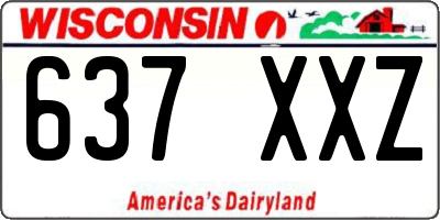 WI license plate 637XXZ