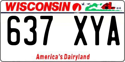 WI license plate 637XYA