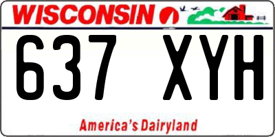 WI license plate 637XYH