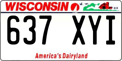WI license plate 637XYI
