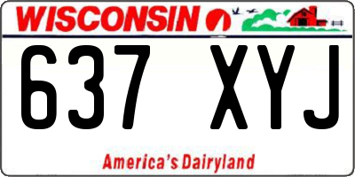 WI license plate 637XYJ