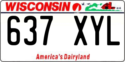 WI license plate 637XYL