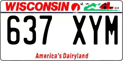 WI license plate 637XYM