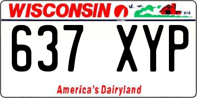 WI license plate 637XYP