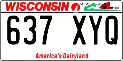 WI license plate 637XYQ