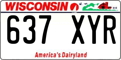 WI license plate 637XYR