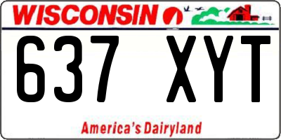 WI license plate 637XYT