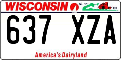 WI license plate 637XZA