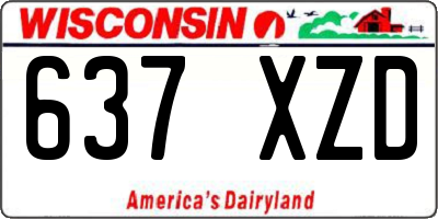 WI license plate 637XZD