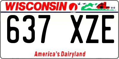 WI license plate 637XZE