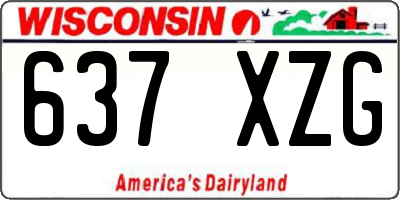 WI license plate 637XZG