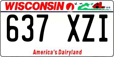 WI license plate 637XZI