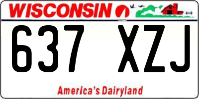 WI license plate 637XZJ