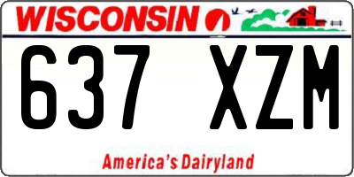 WI license plate 637XZM