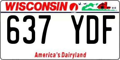 WI license plate 637YDF