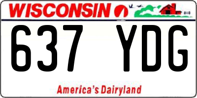 WI license plate 637YDG