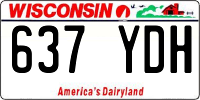 WI license plate 637YDH