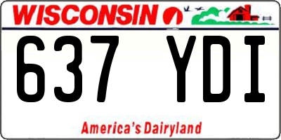 WI license plate 637YDI