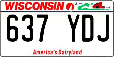 WI license plate 637YDJ