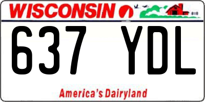 WI license plate 637YDL