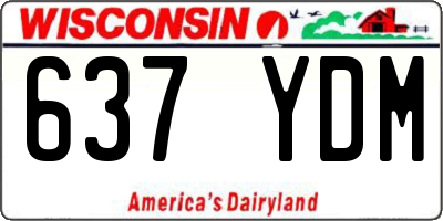 WI license plate 637YDM