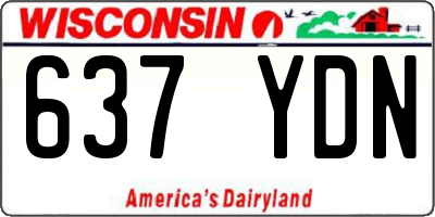 WI license plate 637YDN