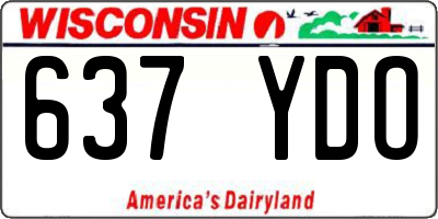 WI license plate 637YDO