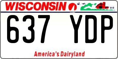 WI license plate 637YDP