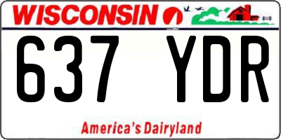 WI license plate 637YDR