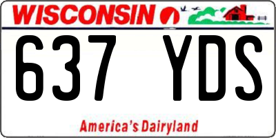 WI license plate 637YDS