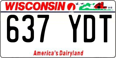 WI license plate 637YDT