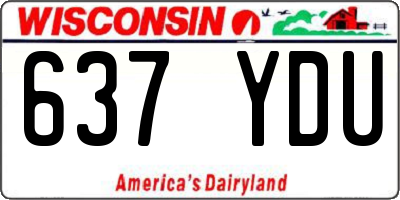 WI license plate 637YDU