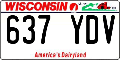 WI license plate 637YDV