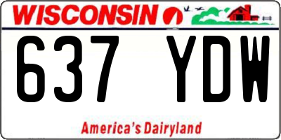 WI license plate 637YDW