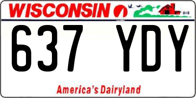 WI license plate 637YDY