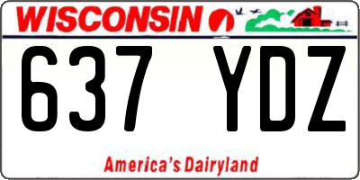 WI license plate 637YDZ