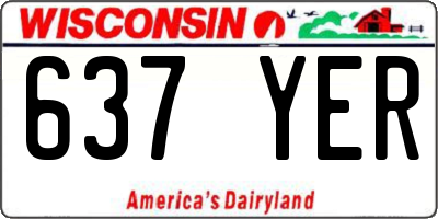 WI license plate 637YER