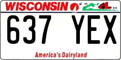 WI license plate 637YEX