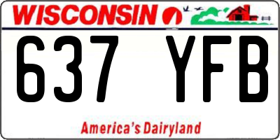 WI license plate 637YFB