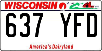 WI license plate 637YFD