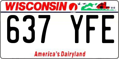 WI license plate 637YFE