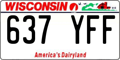 WI license plate 637YFF
