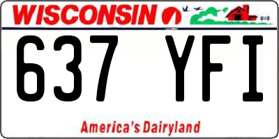 WI license plate 637YFI