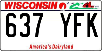WI license plate 637YFK
