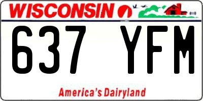 WI license plate 637YFM