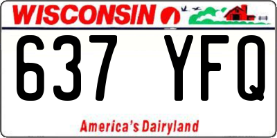 WI license plate 637YFQ