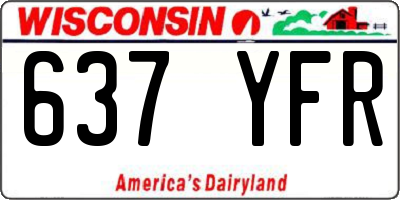 WI license plate 637YFR