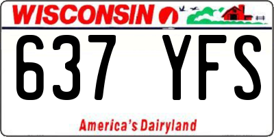 WI license plate 637YFS