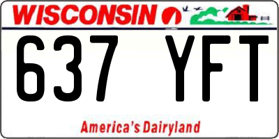 WI license plate 637YFT
