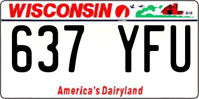 WI license plate 637YFU